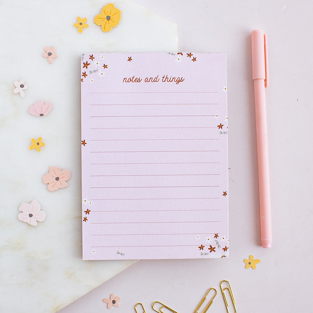 Notes & Things Ditsy Print A6 Desk Pad