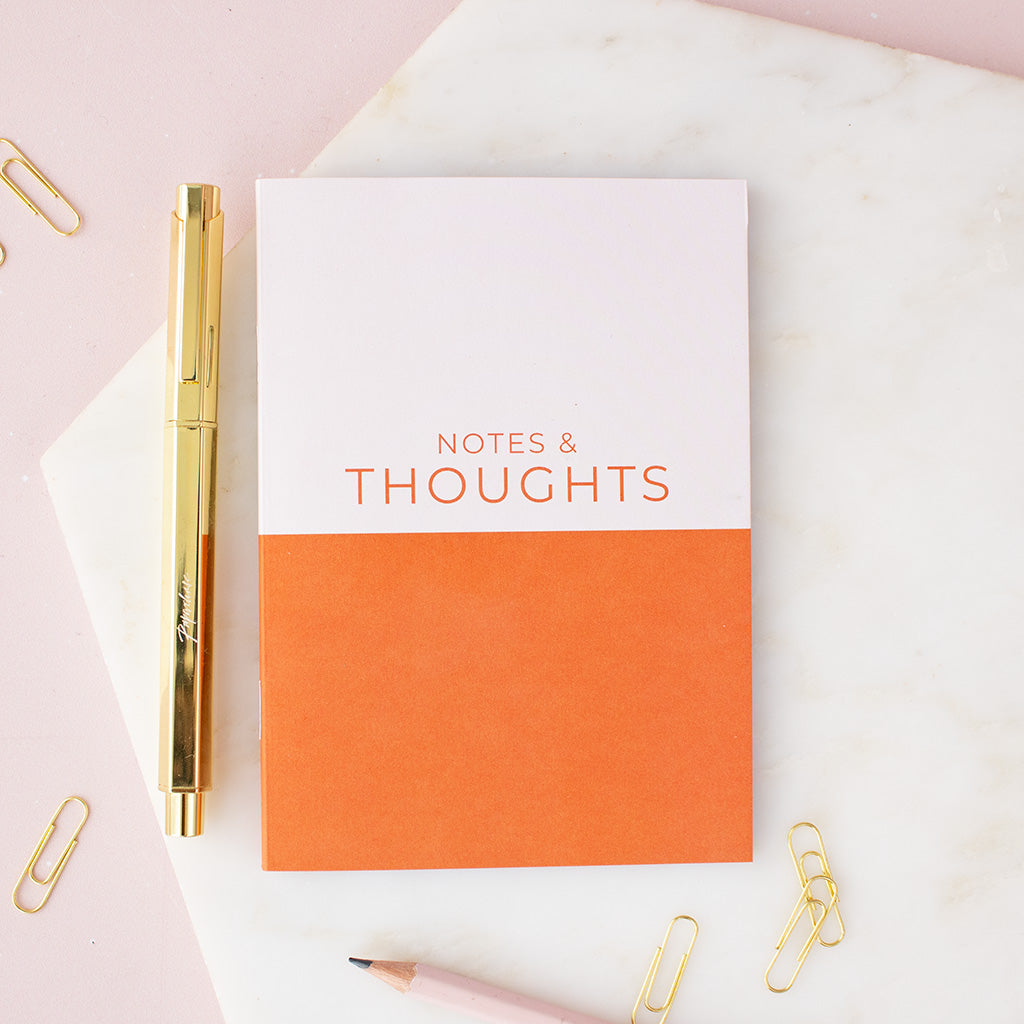 Notes & Thoughts A6 Orange Notebook – TreatBox