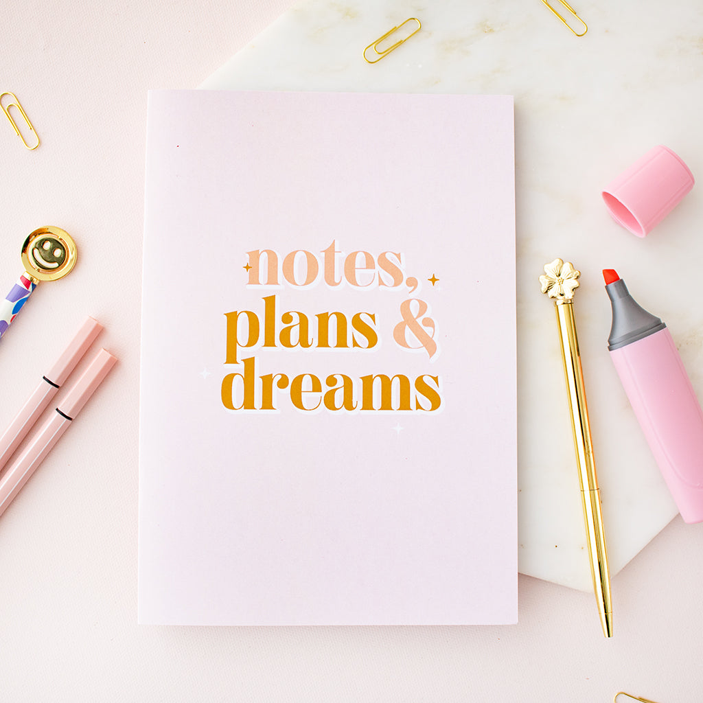 Notes, Plans & Dreams A5 Notebook – TreatBox