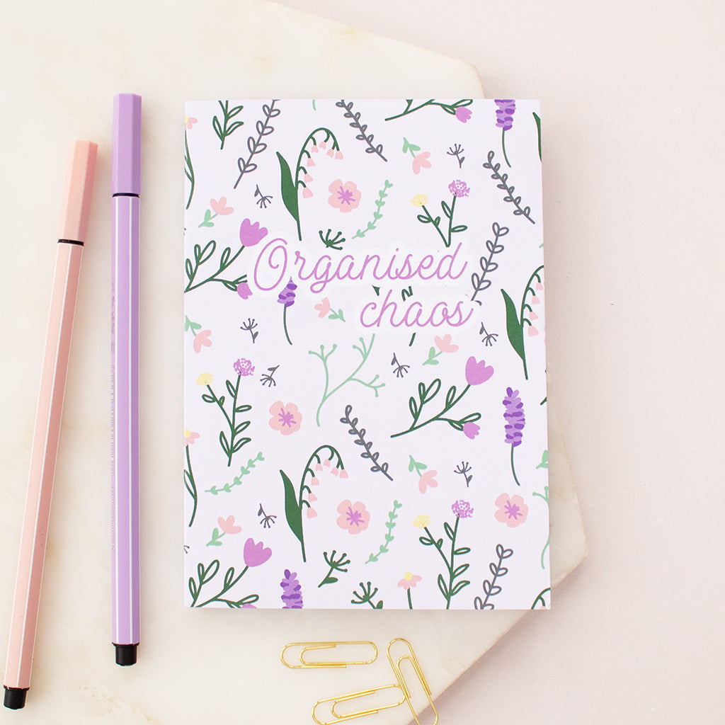 Organised Chaos Floral A6 Notebook