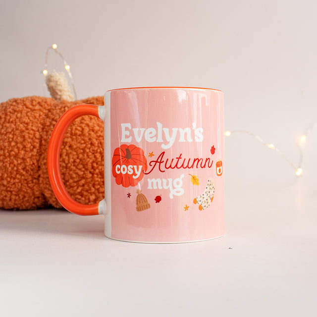 Personalised Name Cosy Autumn Mug | Add on