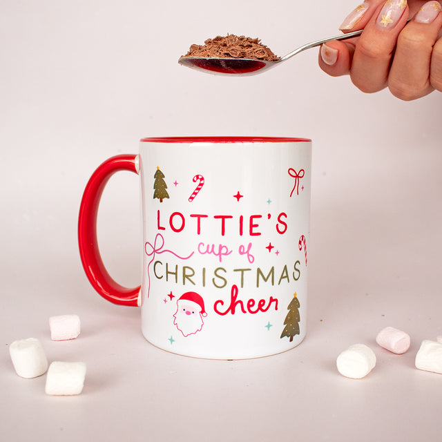 Personalised Name Cup Of Christmas Cheer Mug