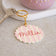 Personalised Name Pink Stripe Keyring | Add on