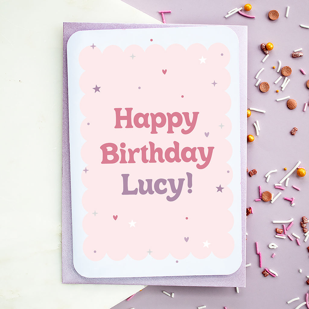 Personalised Name Happy Birthday Card | Add on