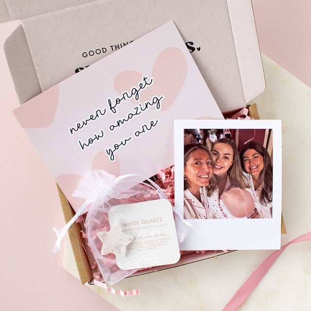 Personalised Polaroid and Quartz Star | Mini Ready to Go TreatBox