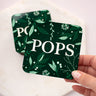 Pops or Dad Green Leaf Coaster