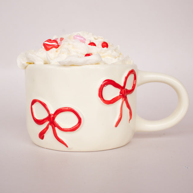 Red Bow Ceramic Mug | Add On