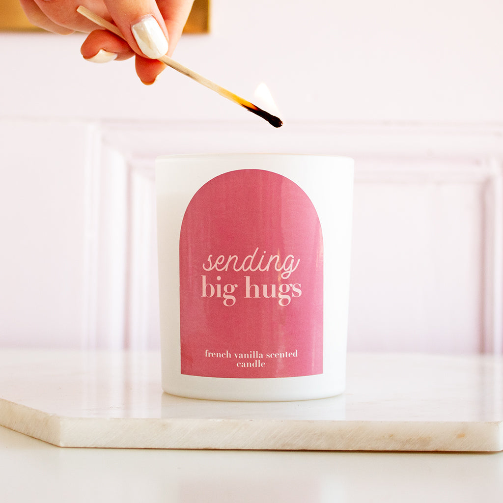 Sending Big Hugs French Vanilla Scented Candle | Add on