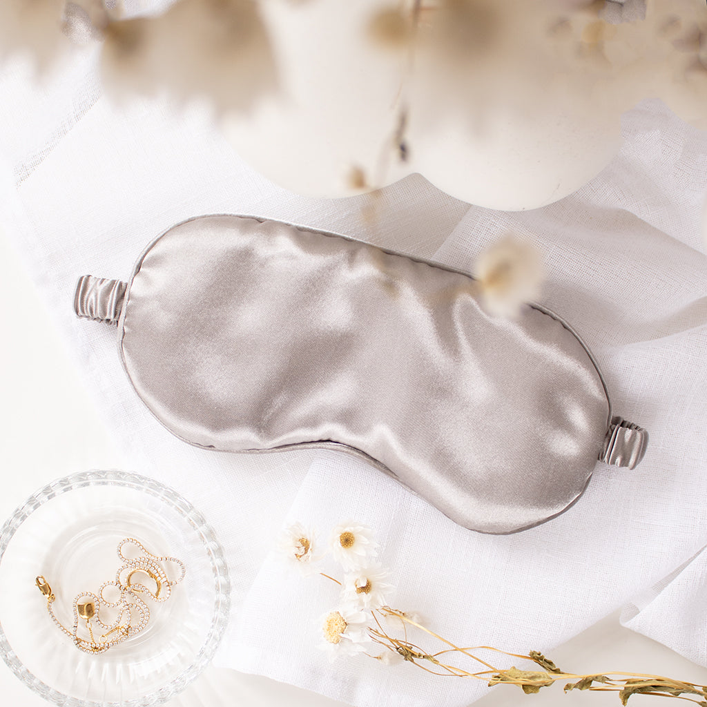 Grey Satin Sleep Mask