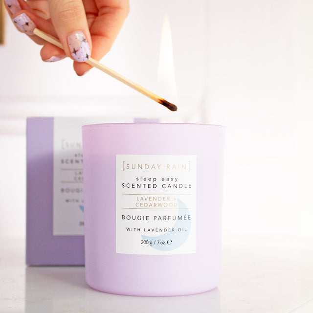 Lavender & Cedarwood Candle By Sunday Rain