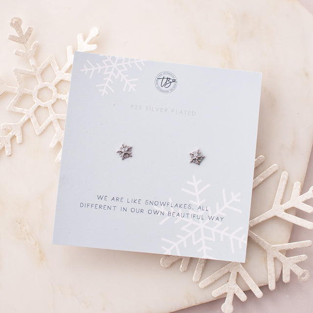 We Are Like Snowflakes - Silver Plated Snowflake Earrings