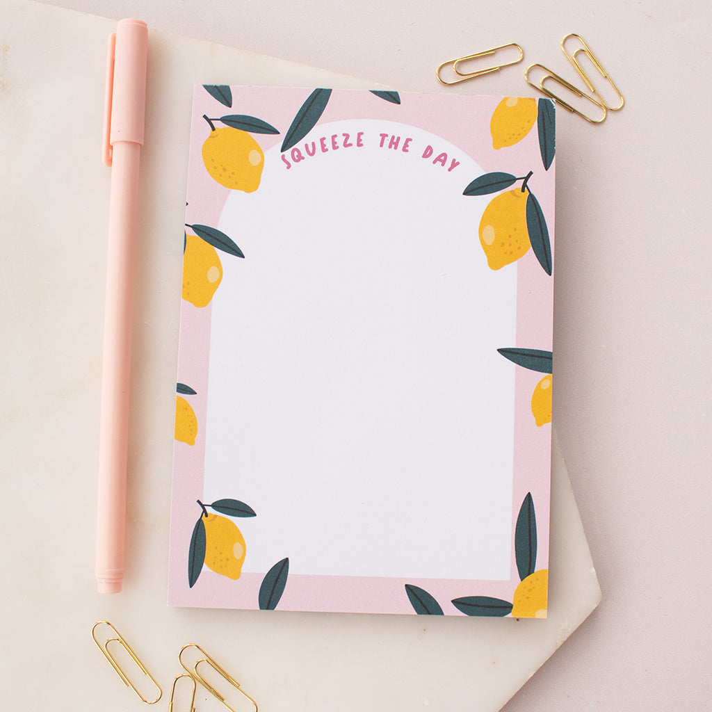 Squeeze The Day Lemon A6 Desk Pad