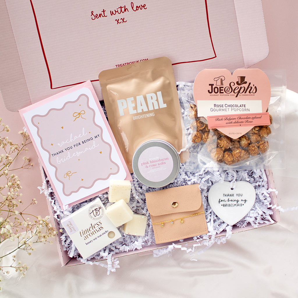 Personalised Name Thank you for being my Bridesmaid/Maid of Honour | Ready to Go TreatBox