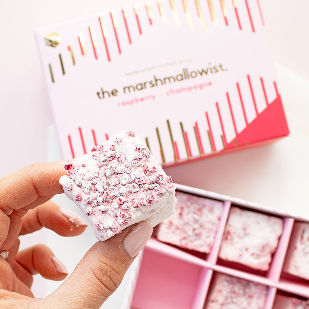 Raspberry & Champagne Marshmallows | Add on – TreatBox