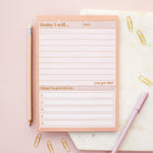 'today i will' desk pad with sections to keep you organised