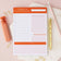 Todays Plan A5 Orange Desk Pad