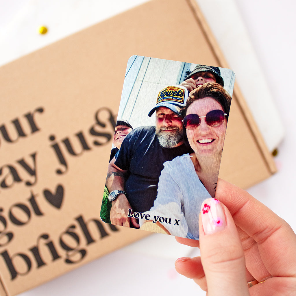 Personalised Aluminium Photo Wallet Card | Unique Gift Ideas – TreatBox