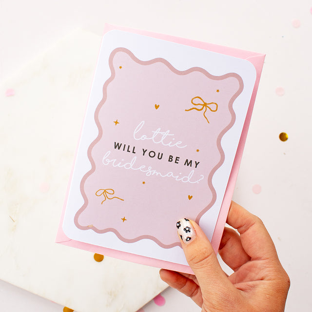 Personalised Name will you be my Bridesmaid/Maid of Honour card | Add on