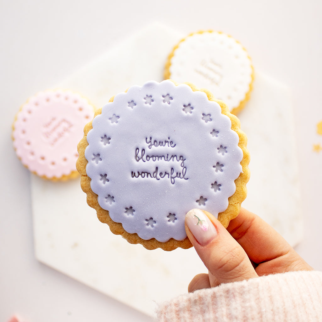 You're Blooming Wonderful Vegan Iced Biscuit