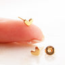 Stud Earrings Gold Plated Hearts