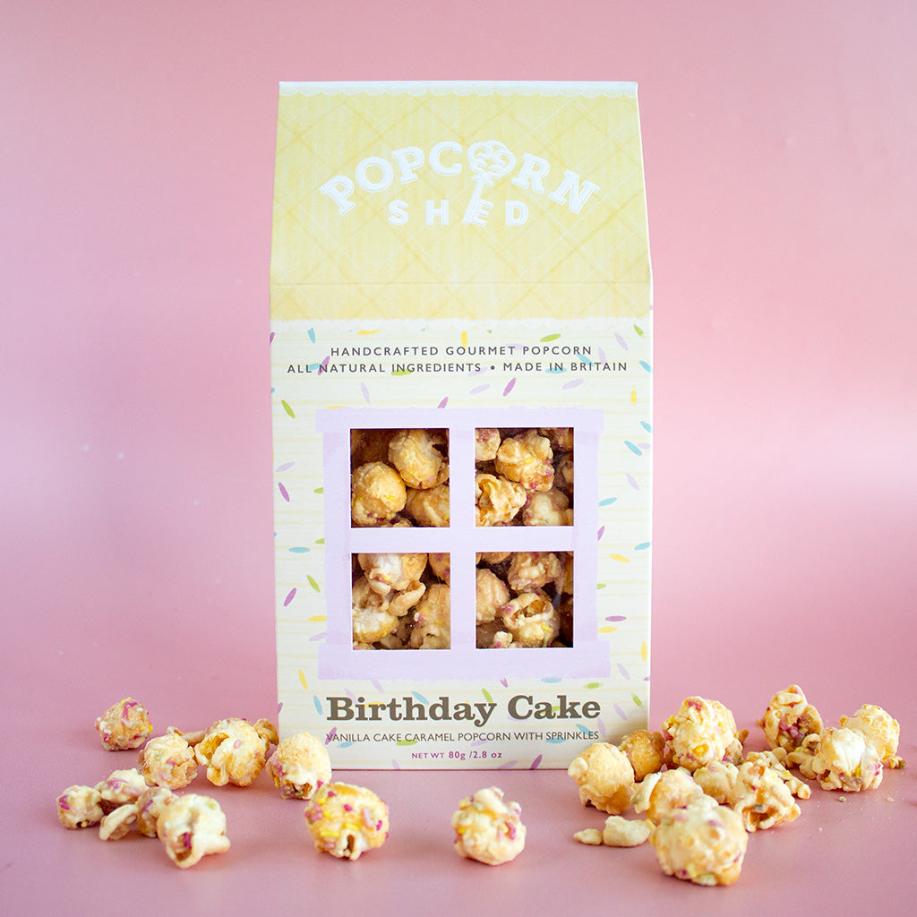 Box of Birthday Cake Popcorn with Sprinkles! | Add On