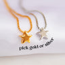 Silver or Gold Plated Star Necklace