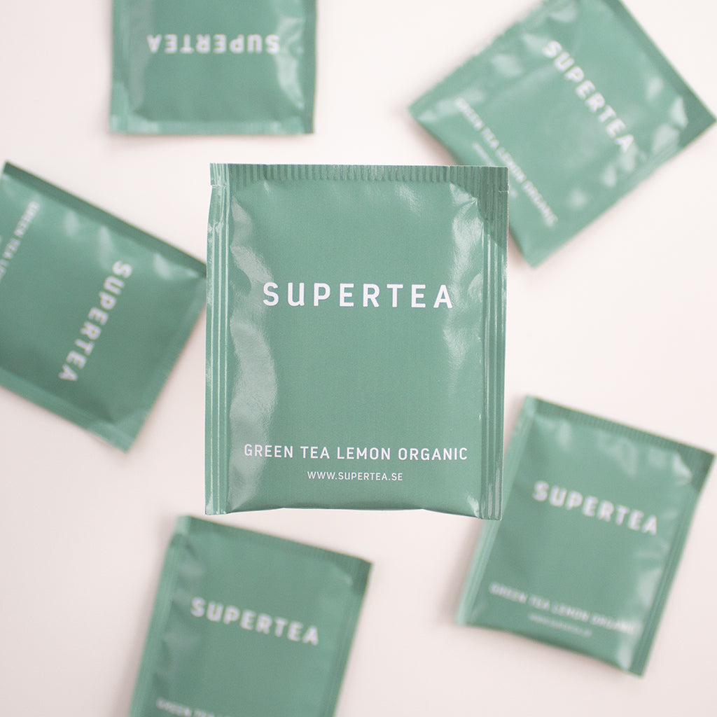 Supertea Green Tea Lemon Organic Two Enveloped Tea