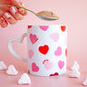 Multi Heart Positive Heart Handle Mug