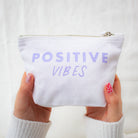 positive vibes makeup pouch